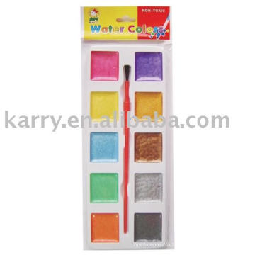 10 couleurs, gâteaux de couleur de forme carrée, emballage simple